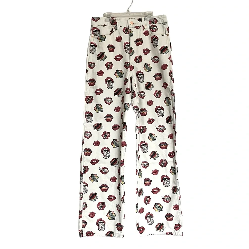 WRANGLER READ MY LIPS Novelty Jeans BARREL 652 Ultra High Rise NWT - Picture 6 of 16